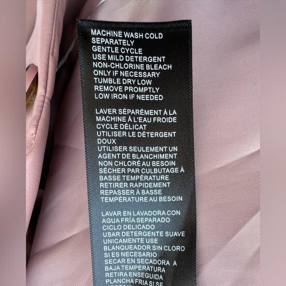 Sanctuary Faux Leather Blazer Jacket Corset Back Tie Pink Women’s XS - Picture 12 of 16